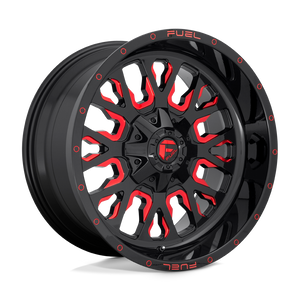 Fuel Offroad D612 STROKE Gloss Black Red Tinted Clear 18x9 -12 8x170mm 125.1mm - WheelWiz