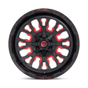 Fuel Offroad D612 STROKE Gloss Black Red Tinted Clear 22x10 +10 6x135|6x139.7mm 106.1mm - Wheelwiz