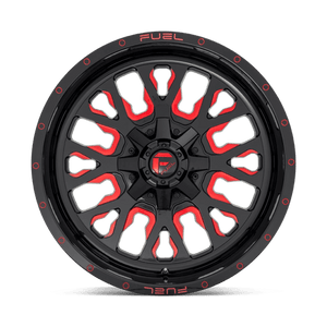 Fuel Offroad D612 STROKE Gloss Black Red Tinted Clear 20x9 +01 8x180mm 124.2mm - WheelWiz