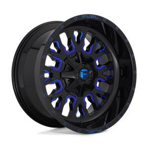 Fuel Offroad D645 STROKE Gloss Black Blue Tinted Clear 22x10 -18 6x135|6x139.7mm 106.1mm - WheelWiz