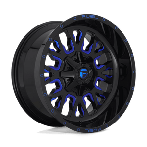 Fuel Offroad D645 STROKE Gloss Black Blue Tinted Clear 20x9 +1 6x135|6x139.7mm 106.1mm - Wheelwiz