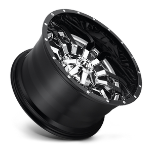Fuel Offroad D270 SLEDGE Chrome Plated Gloss Black Lip 20x12 -43 8x165.1mm 125.1mm - 2 PIECE - Wheelwiz