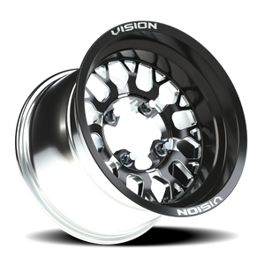 Vision Wheel 346 Gloss Black Milled Spoke 15x7 +38 4x136mm 110.5mm - Wheelwiz