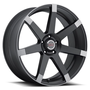 Vision Wheel 9042V Matte Black w\Anthracite Spoke Ends 22x9.5 +15 5x120mm 74.1mm - Wheelwiz
