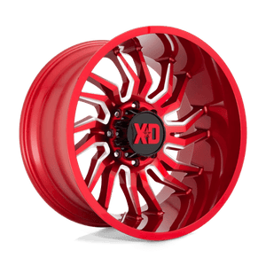XD Series XD858 TENSION Candy Red Milled 22x12 -44 8x165.1mm 125.1mm - Wheelwiz