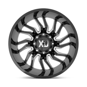 XD Series XD858 TENSION Gloss Black Milled 22x12 -44 8x165.1mm 125.1mm - Wheelwiz