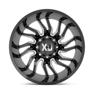 XD Series XD858 TENSION Gloss Black Milled 22x10 -18 6x139.7mm 106.1mm - Wheelwiz