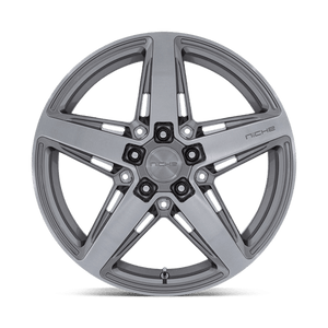 Niche M270 TERAMO Anthracite Brushed Face Tint 18x8 +30 5x114.3mm 72.6mm - Wheelwiz