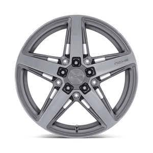 Niche M270 TERAMO Anthracite Brushed Face Tint 18x8 +42 5x112mm 66.6mm - Wheelwiz