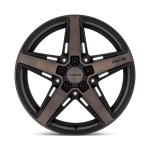 Niche M271 TERAMO Matte Black W Double Dark Tint 18x8 +40 5x100mm 66.1mm - Wheelwiz