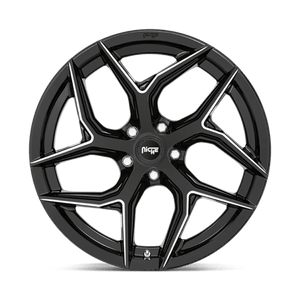 Niche M266 TORSION Gloss Black Milled 20x10.5 +40 5x114.3mm 72.6mm - Wheelwiz