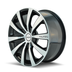 Touren TR3 Gloss black machined 20x8.5 +40 5x114.3|5x120mm 72.62mm - WheelWiz