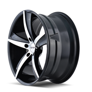 Touren TR72 Gloss black machined 20x8.5 +30 5x120mm 74.1mm - WheelWiz