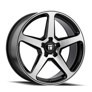 Touren TF96 Gloss black machined 20x9 +35 5x112mm 66.6mm - Wheelwiz