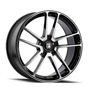 Touren TF97 Gloss black machined 20x9 +35 5x112mm 66.6mm - Wheelwiz