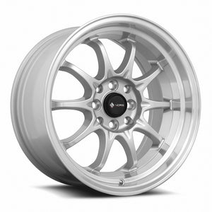 Vors TR3 Silver Machine Lip 16x8 +20 4x108mm 73.1mm - Wheelwiz
