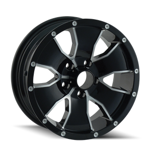 ION 14 Gloss black machined 14x6 0 5x114.3mm 83.82mm - Wheelwiz