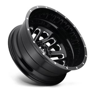 Fuel Offroad D581 TRITON Gloss Black Milled 22x8.25 -221 8x210mm 154.3mm - Wheelwiz