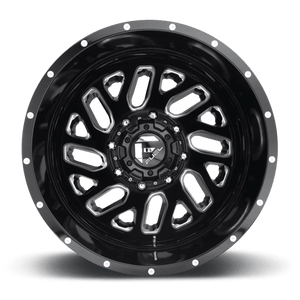 Fuel Offroad D581 TRITON Gloss Black Milled 22x8.25 -240 8x165.1mm 121.5mm - Wheelwiz