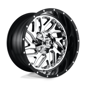 Fuel Offroad D211 TRITON Chrome Plated Gloss Black Lip 20x12 -44 8x170mm 125.1mm - 2 PIECE - Wheelwiz