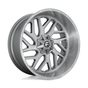 Fuel Offroad D715 TRITON PLATINUM Brushed Gun Metal Tinted Clear 26x12 -44 8x180mm 124.2mm - Wheelwiz