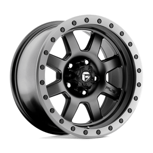 Fuel Offroad D551 TROPHY Matte Black Gun Metal Ring 17x8.5 -6 5x139.7mm 108mm - Wheelwiz