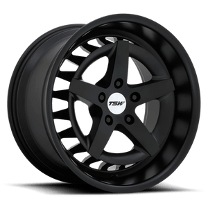 TSW DEGNER Semi Gloss Black 18x8.5 +40 5x112mm 66.6mm - WheelWiz