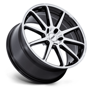 TSW TW004 CANARD Gloss Black W/ Machined Face 20x9 +27 5x112mm 66.6mm