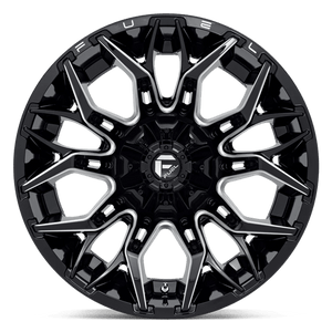 Fuel Offroad D769 TWITCH Glossy Black Milled 22x12 -44 8x170mm 125.1mm - Wheelwiz