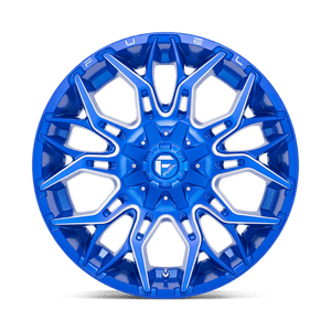 Fuel Offroad D770 TWITCH Anodized Blue Milled 22x10 -18 8x180mm 124.2mm - Wheelwiz
