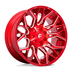 Fuel Offroad D771 TWITCH Candy Red Milled 22x10 -18 8x180mm 124.2mm - Wheelwiz