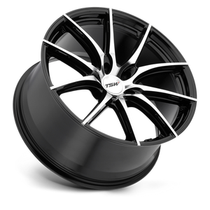 TSW SPRINT Gloss Black W/ Mirror Cut Face 19x8.5 +32 5x112mm 72.1mm - Wheelwiz