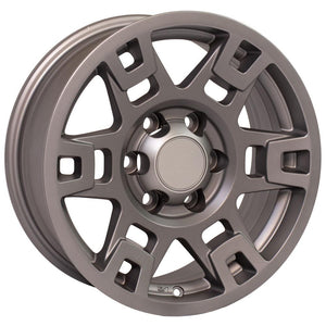 OE Wheels Replica TY16 Satin Graphite 17x7.0 +4 6x139.7mm 106.0mm - Wheelwiz
