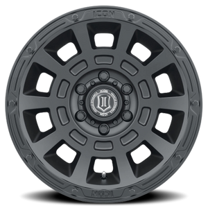 Icon Alloys Thrust Satin Black 17x8.5 +25 6x139.7mm 95.1mm