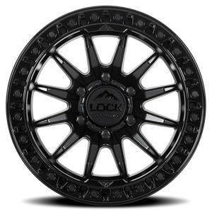 Lock Offroad Trail Matte Black W/ Gloss Black Ring 20x9 +20 5x127mm 71.5mm