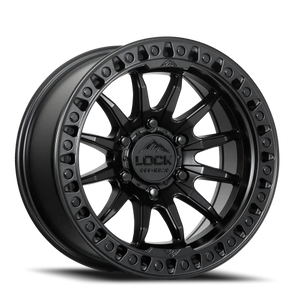 Lock Offroad Trail Matte Black W/ Matte Black Ring 20x9 +1 8x165.1mm 125.2mm