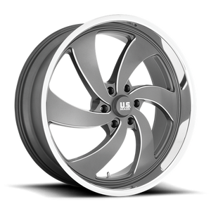 US MAG U133 DESPERADO Anthracite Milled Diam-cut Lip 22x9 +25 6x139.7mm 78.1mm