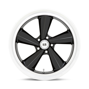 US MAG U136 TS Gloss Black W/ Diamond Cut Lip 22x9 +15 5x120.65mm 72.6mm