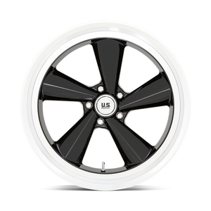 US MAG U136 TS Gloss Black W/ Diamond Cut Lip 22x10.5 0 5x127mm 78.1mm