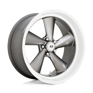 US MAG U137 TS Anthracite W/ Diamond Cut Lip 22x10.5 0 5x120.65mm 72.6mm