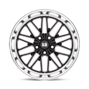 US MAG U138 SANTA CRUZ Gloss Black W/ Diamond Cut Lip 20x10 +6 5x127mm 78.1mm - Wheelwiz