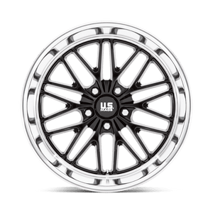 US MAG U138 SANTA CRUZ Gloss Black W/ Diamond Cut Lip 20x10 +6 5x120.65mm 72.6mm