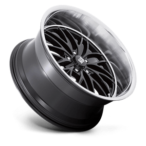 US MAG U138 SANTA CRUZ Gloss Black W/ Diamond Cut Lip 22x10.5 0 5x127mm 78.1mm - Wheelwiz