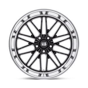 US MAG U138 SANTA CRUZ Gloss Black W/ Diamond Cut Lip 22x10.5 0 5x127mm 78.1mm - Wheelwiz