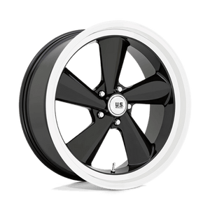 US MAG U136 TS Gloss Black W/ Diamond Cut Lip 22x10.5 0 5x127mm 78.1mm - Wheelwiz