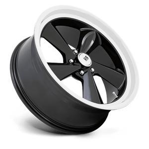 US MAG U136 TS Gloss Black W/ Diamond Cut Lip 22x9 +15 5x127mm 78.1mm - Wheelwiz