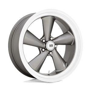 US MAG U137 TS Anthracite W/ Diamond Cut Lip 22x10.5 0 5x127mm 78.1mm - Wheelwiz