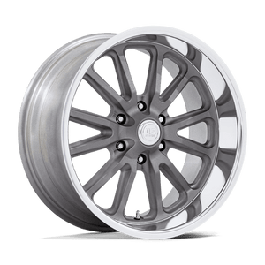 US MAG UC145 RAMBLER 6 Matte Gunmetal Diamond Cut Lip 20x8 +1 6x139.7mm 78.1mm