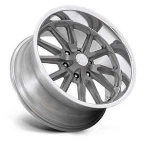US MAG UC145 RAMBLER 6 Matte Gunmetal Diamond Cut Lip 20x9.5 +1 6x127mm 78.1mm - Wheelwiz