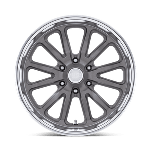 US MAG UC145 RAMBLER 6 Matte Gunmetal Diamond Cut Lip 20x9.5 +1 6x135mm 87.1mm